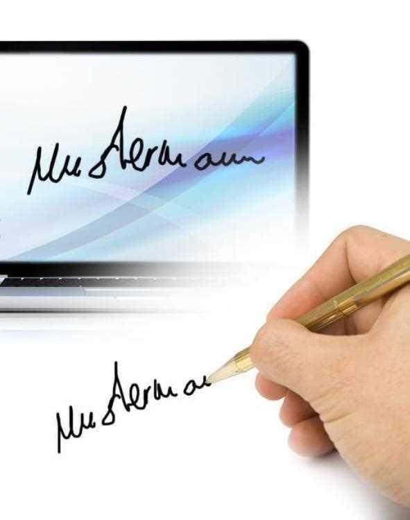 Gescannte Unterschrift